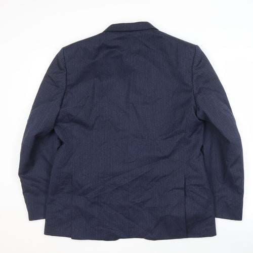 C&A Men's Blue Striped Blazer Size 42 Short Jacket