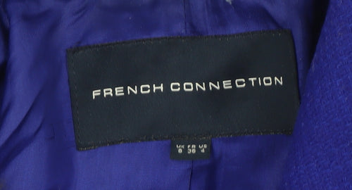 French Connection Women's Blue Wool Coat Size 6