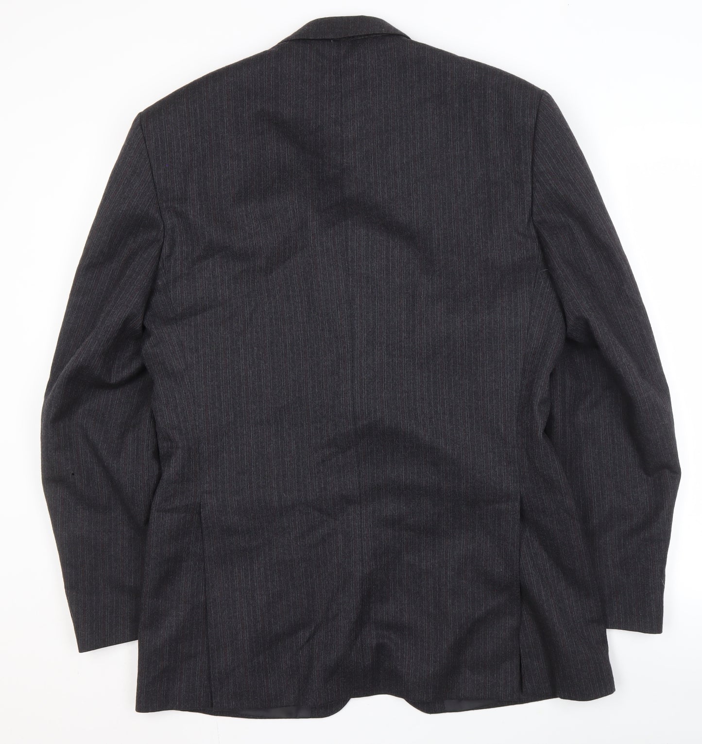 The Label Men's Grey Wool Blazer Jacket 40 Long Formal