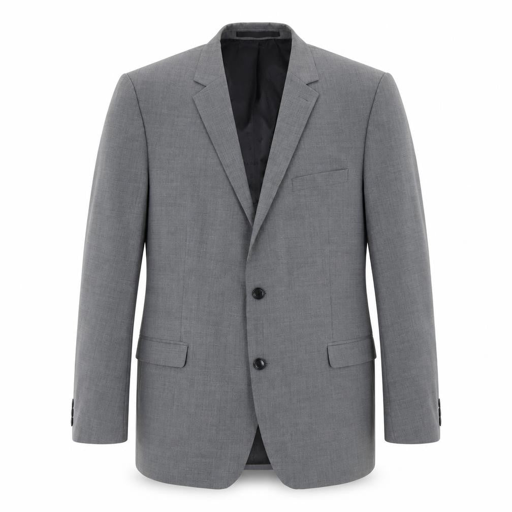 Front view of Blazer Men's Grey Jacket 44 Regular Fit, Two-Button