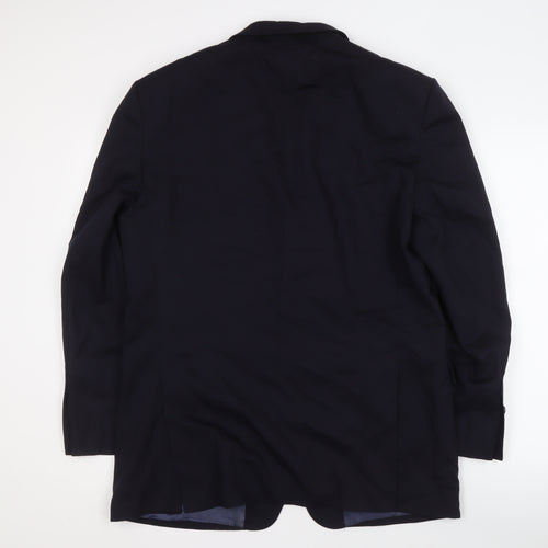 Marks and Spencer Men's Blue Wool Blazer, Size 42R