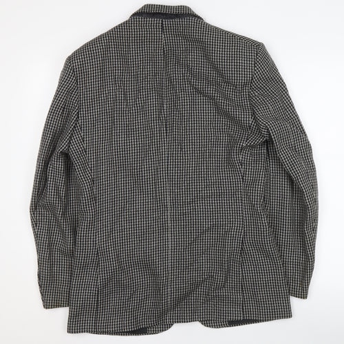 St Michael Men's Grey 36R Check Wool Blazer