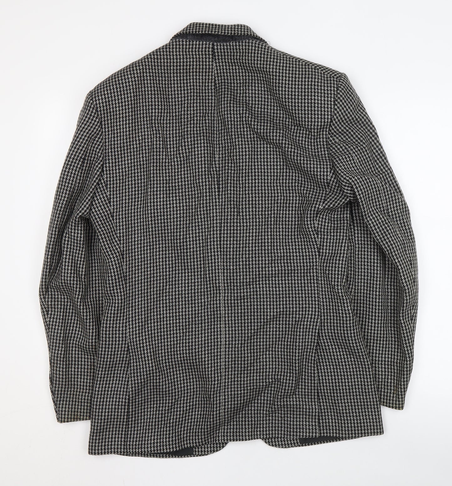 St Michael Men's Grey 36R Check Wool Blazer