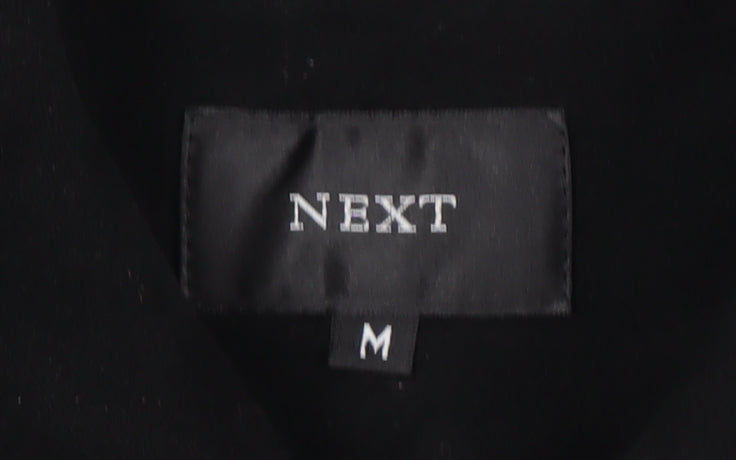 NEXT Men's Black Cotton Overcoat M - Casual Style