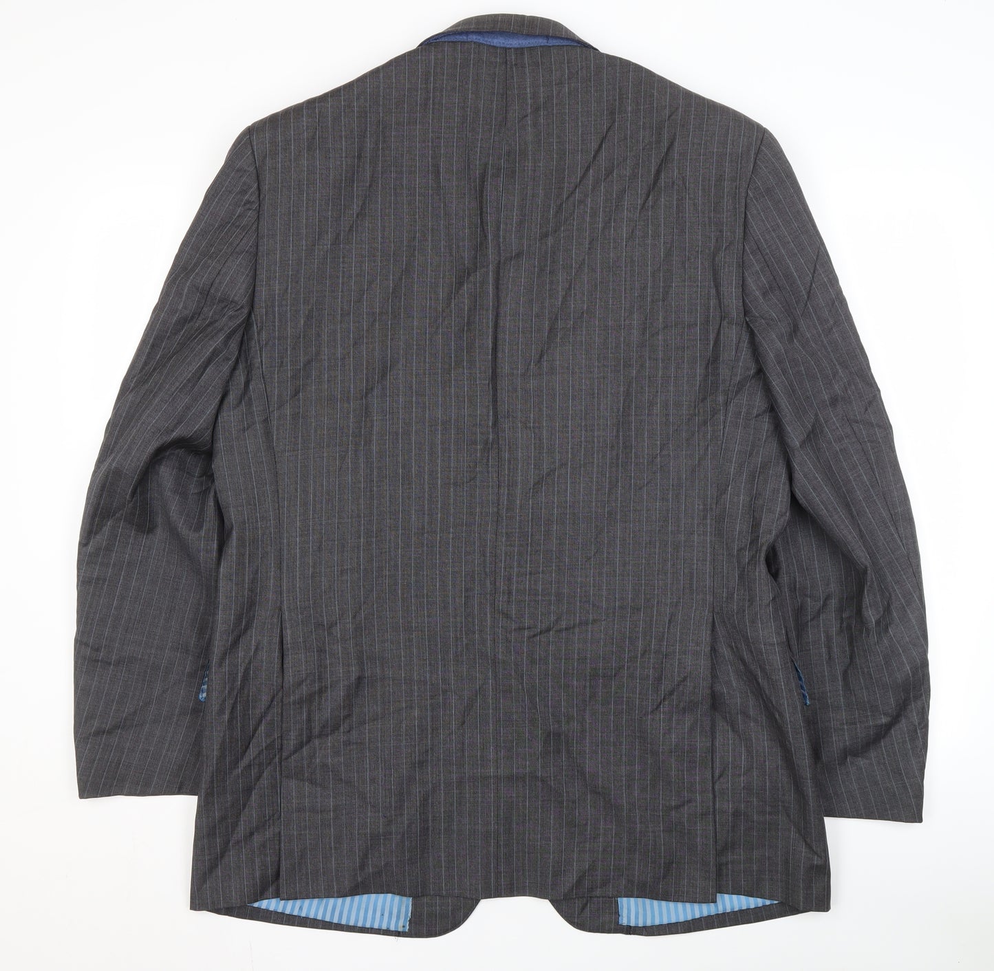 Marks and Spencer Men's Grey Striped Suit Jacket 42R