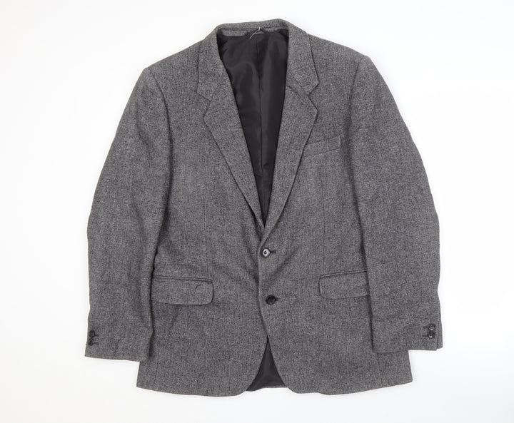 Littlewoods Grey Men's Blazer 40R Herringbone Jacket