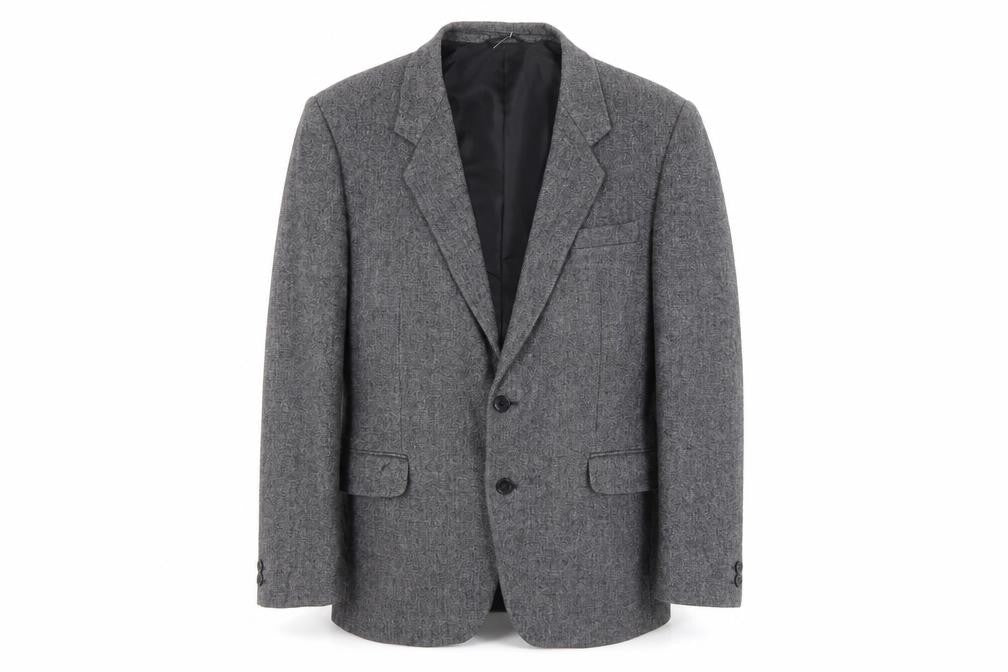 Front view of Littlewoods Grey Men's Blazer 40R Herringbone Jacket