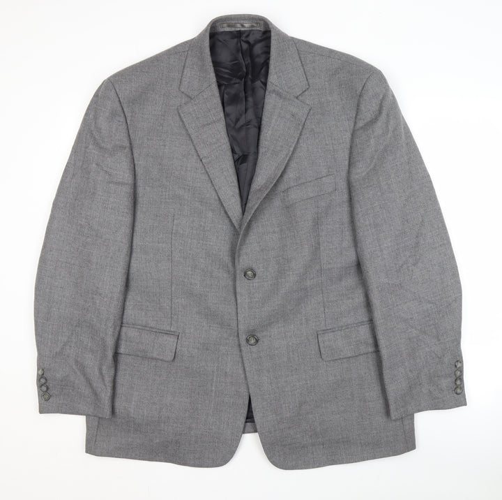 Debenhams Men's Grey Wool Blazer Size 44S