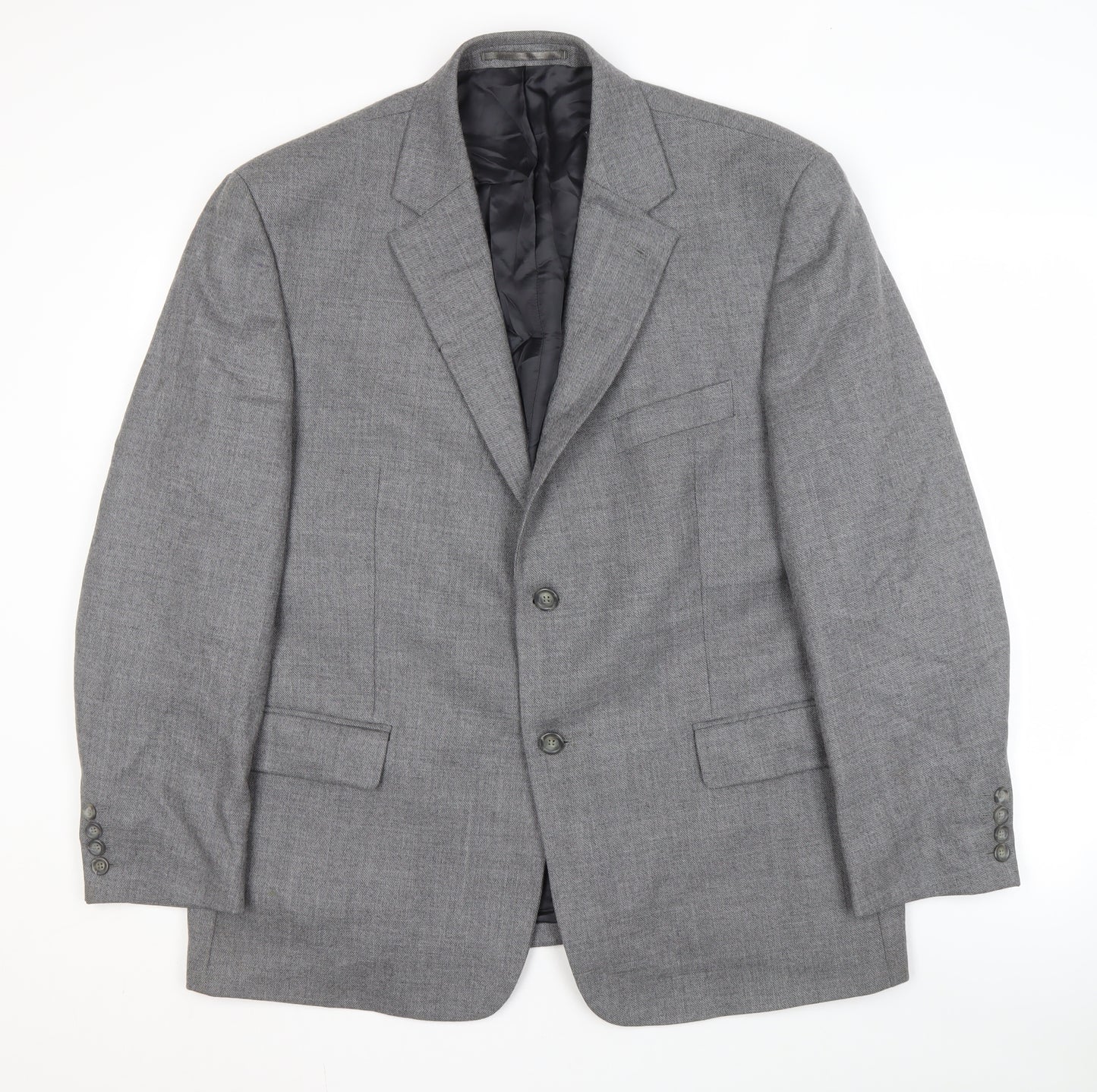 Debenhams Men's Grey Wool Blazer Size 44S