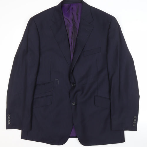 Marks and Spencer Men's Blue Suit Jacket, Size 44R