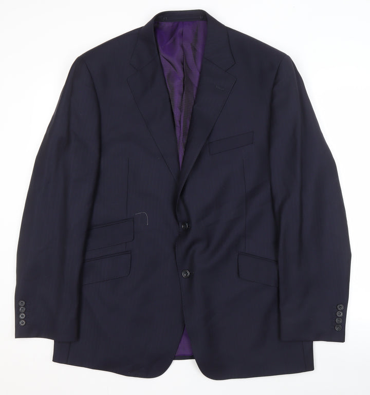 Marks and Spencer Men's Blue Suit Jacket, Size 44R