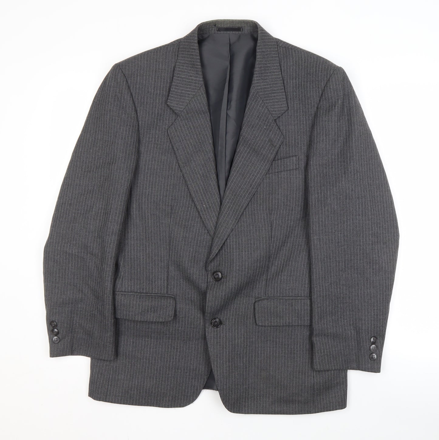 C&A Men's Grey Striped Blazer, Size 38S Formal Jacket