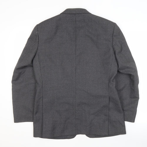 C&A Men's Grey Striped Blazer, Size 38S Formal Jacket
