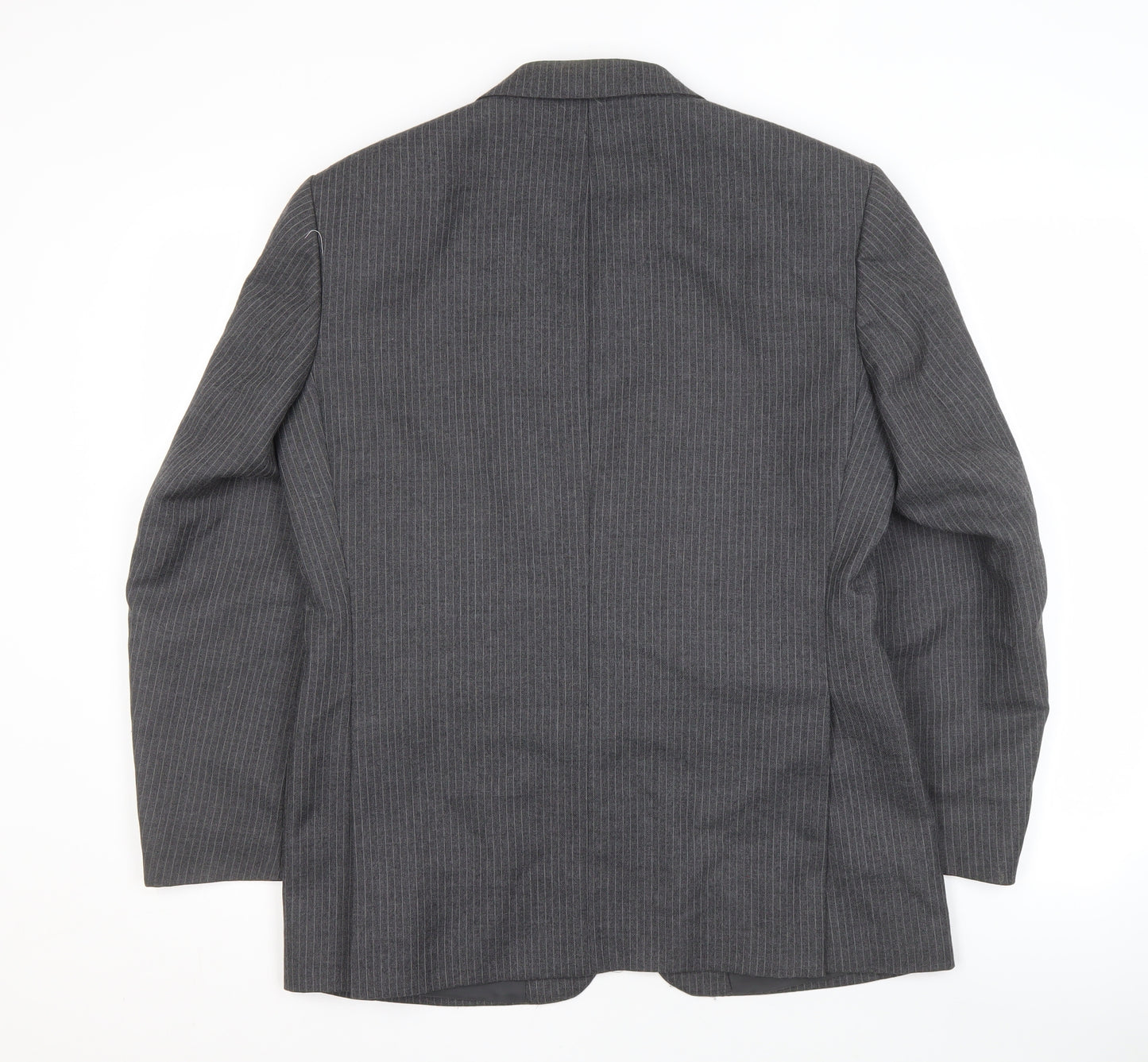 C&A Men's Grey Striped Blazer, Size 38S Formal Jacket
