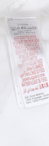 Monsoon Girls Ivory Dress, Size 7, Sleeveless, Polyester