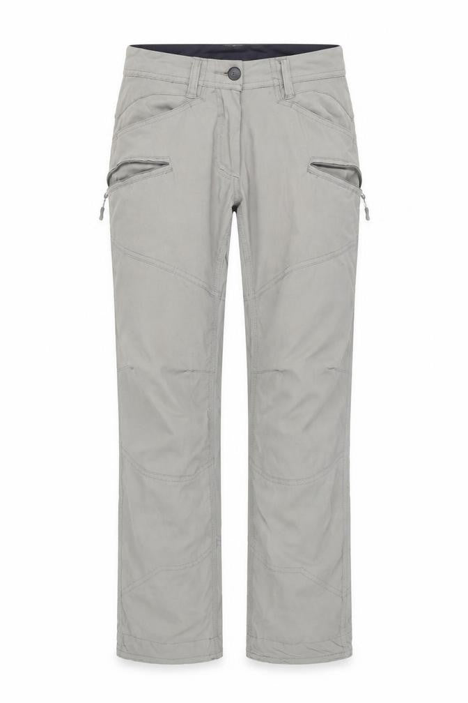 Front view of TOG24 Women's Grey Cargo Trousers, size 8-10