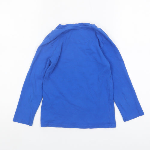 Crew Club Boys' Blue Graphic Snake T-Shirt, Long Sleeve, 6-7 Years