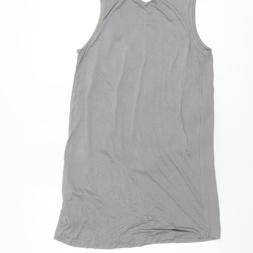 Next Women's Grey Sleeveless High Neck Top UK 8