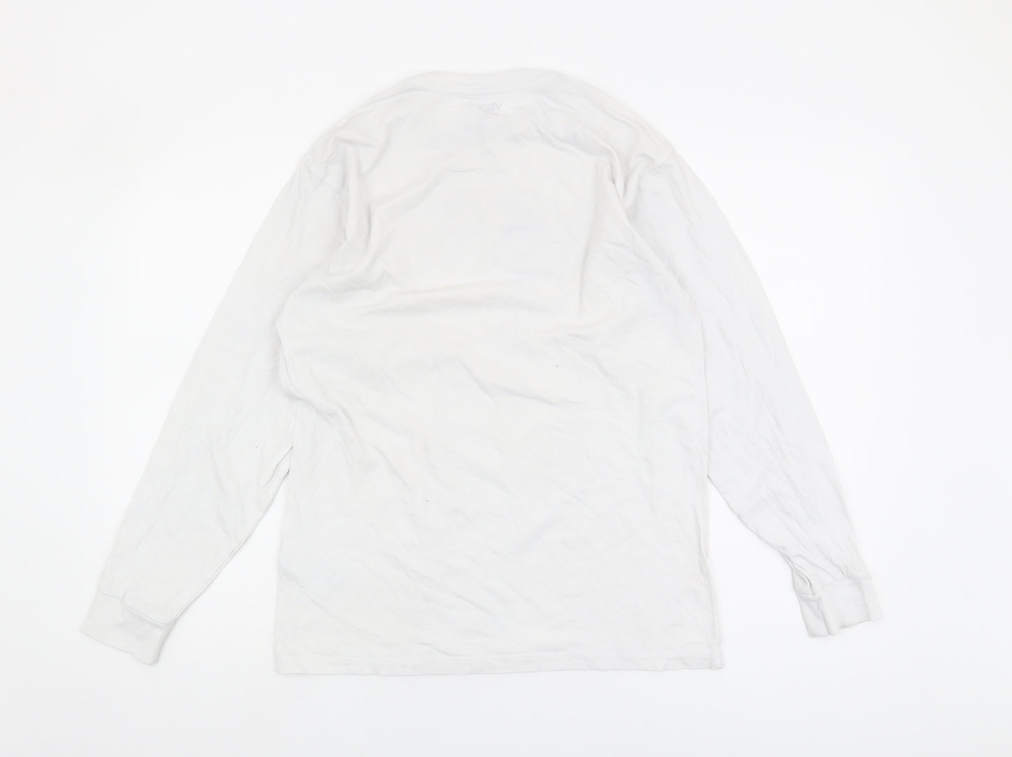 Vans Men's Medium White Long Sleeve Graphic T-Shirt