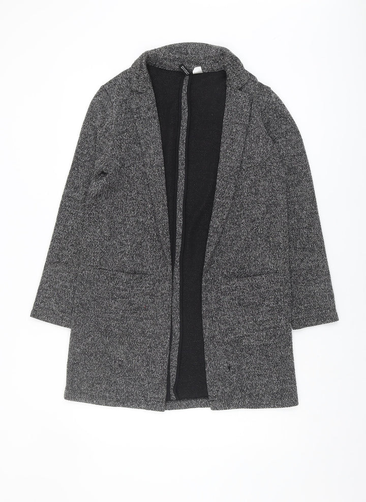 H&M Women's Black Long Sleeve Open Front Cardigan Size 8