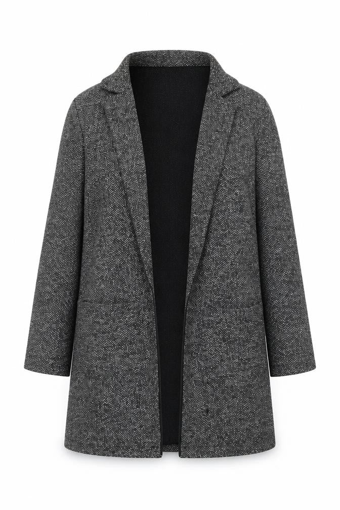 Front view of H&M Women's Black Long Sleeve Open Front Cardigan, size 8