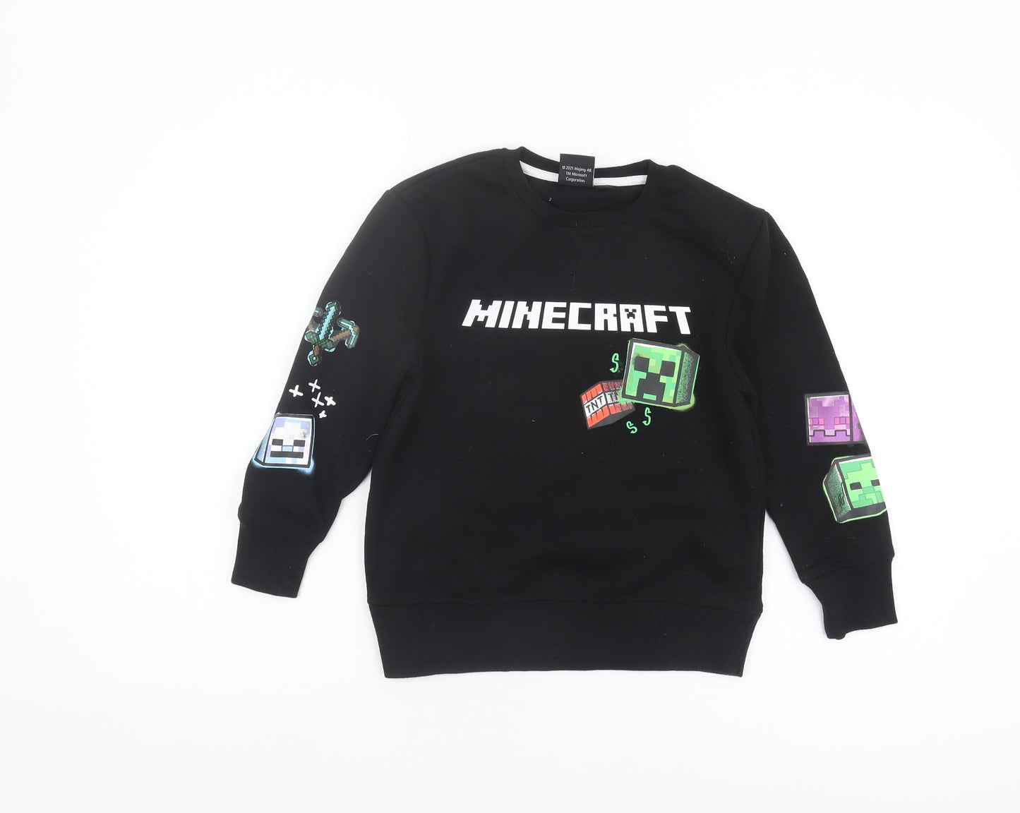Mojang Boys Black Minecraft Sweatshirt 8-9 Years