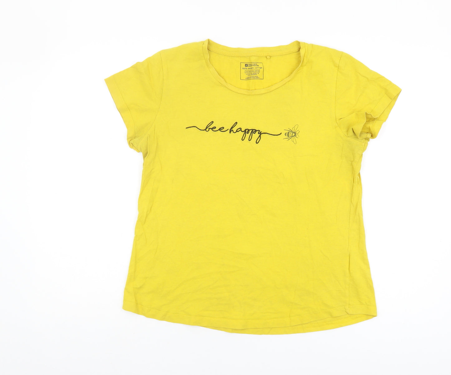 Mountain Warehouse Women's Yellow T-Shirt Size 14