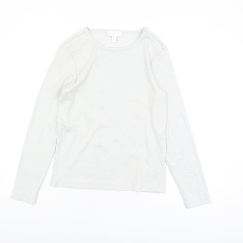 The White Company Women's White Long Sleeve Knit Top
