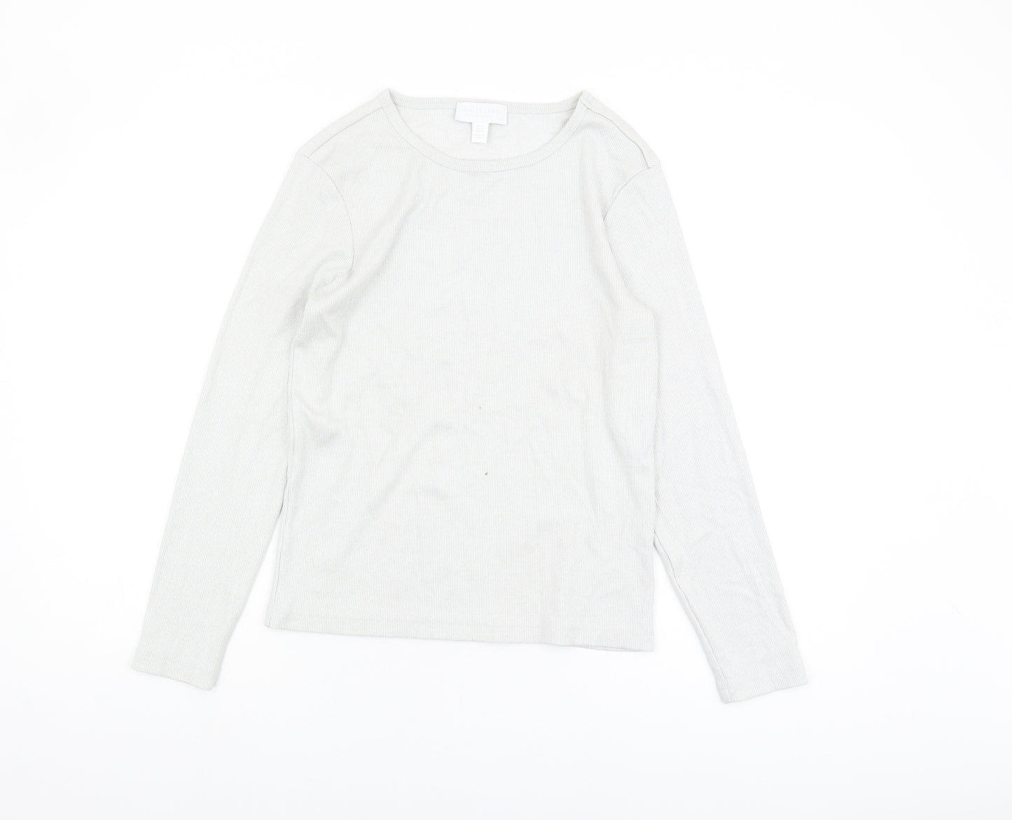 The White Company Women's White Long Sleeve Knit Top