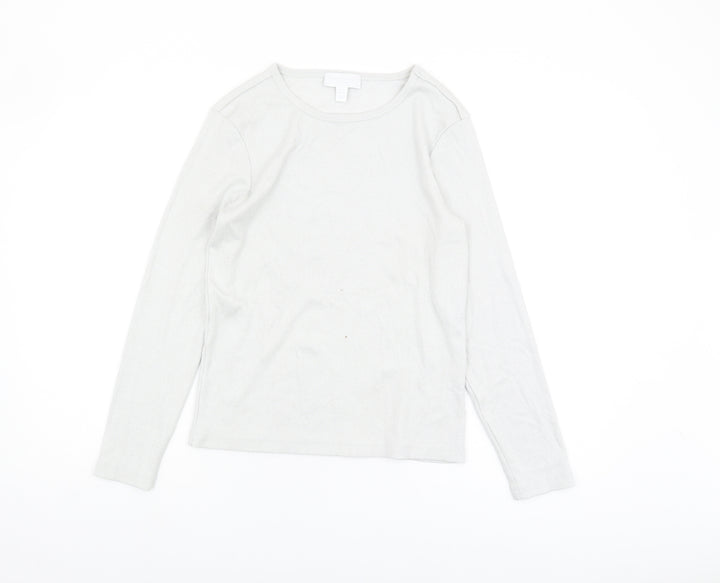 The White Company Women's White Long Sleeve Knit Top
