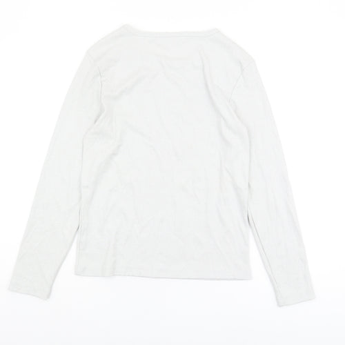 The White Company Women's White Long Sleeve Knit Top