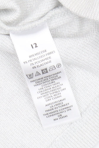 The White Company Women's White Long Sleeve Knit Top