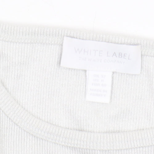 The White Company Women's White Long Sleeve Knit Top