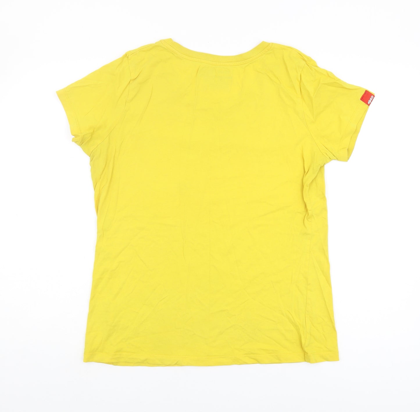Alpkit Women's Yellow Cotton T-Shirt - Size 14, Short Sleeve