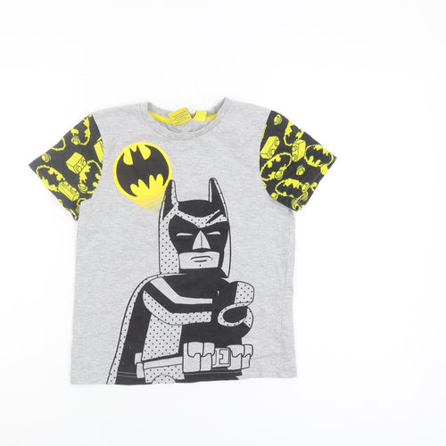 LEGO Batman Boys Grey T-Shirt, 7-8 Years, Casual Knit