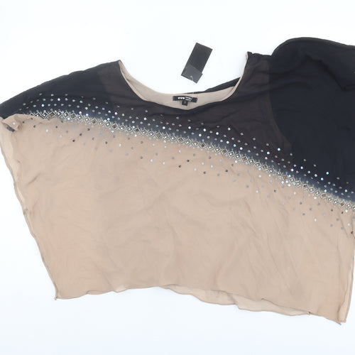TFNC London Women's Multicoloured Tunic Blouse with Rhinestones
