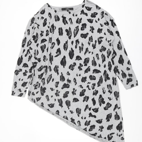 Star by Julien Macdonald Women’s Grey Animal Print Jumper Size 18