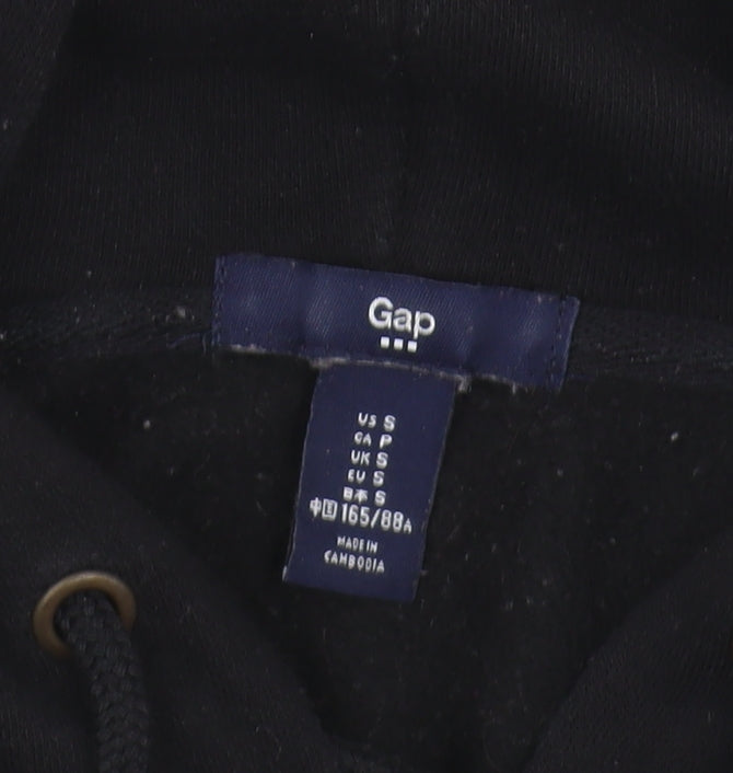 Gap Women's Black Full Zip Hoodie, Size S
