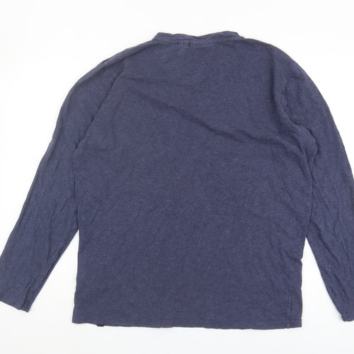 Superdry Blue Men's T-Shirt M Long Sleeve Crew Neck