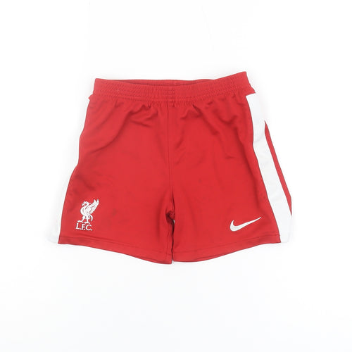 Nike Boys Red L.F.C. Athletic Football Shorts 5-6 Years