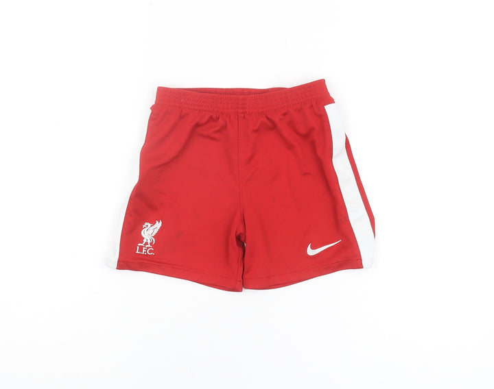 Nike Boys Red L.F.C. Athletic Football Shorts 5-6 Years