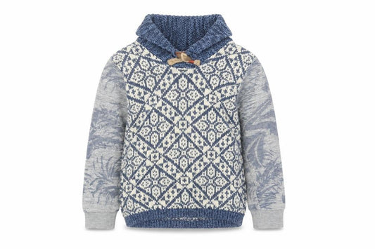 Scotch Shrunk Boys Blue Geometric Pullover Jumper 6 Years