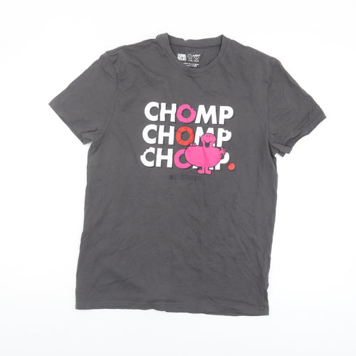 Comic Relief Grey Mr. Greedy T-Shirt XS Men Graphic