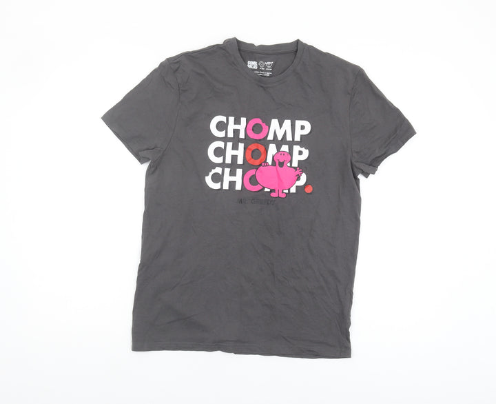 Comic Relief Grey Mr. Greedy T-Shirt XS Men Graphic