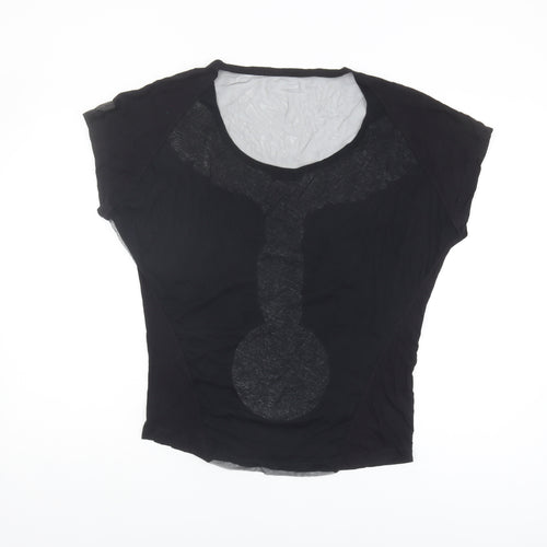 Diesel Women's Black Graphic T-Shirt Medium