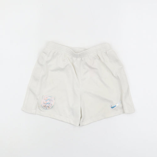 Nike Boys White Athletic Shorts 14-15 Years Football