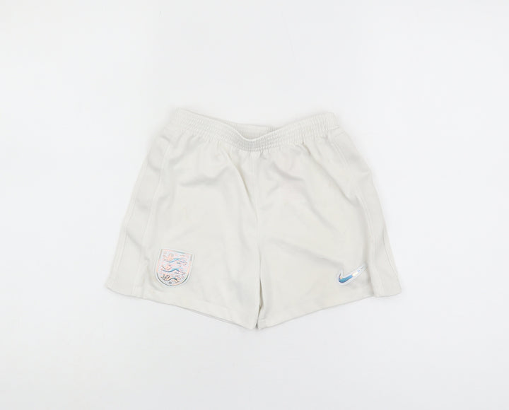 Nike Boys White Athletic Shorts 14-15 Years Football