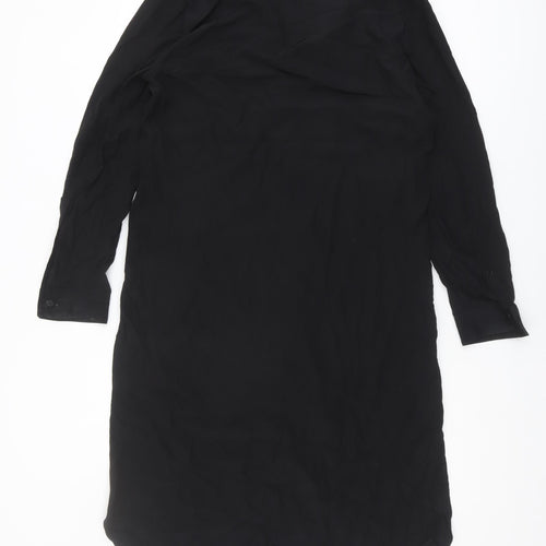 Burberry Women's Black Silk Shirt Dress Size 8
