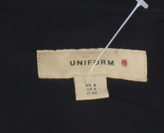 Burberry Women's Black Silk Shirt Dress Size 8