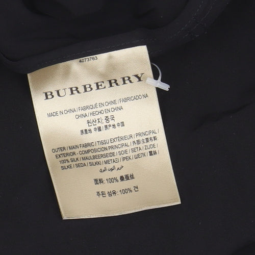 Burberry Women's Black Silk Shirt Dress Size 8